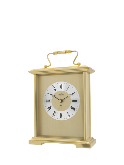 Acctim Althorp Radio Controlled Carriage Mantel Clock, Gold - view 2, Gold