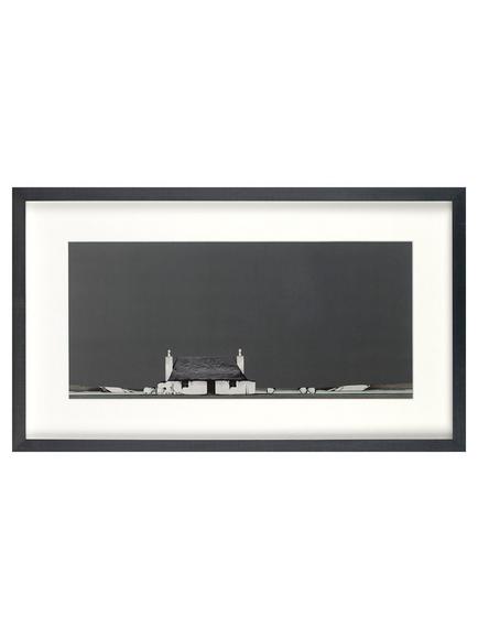 John Lewis Ron Lawson 'Tiree Cottage' Framed Print, 30 x 51.7cm, Blue