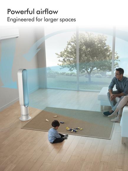 Dyson Cool AM07 Tower Fan, White - view 2, White