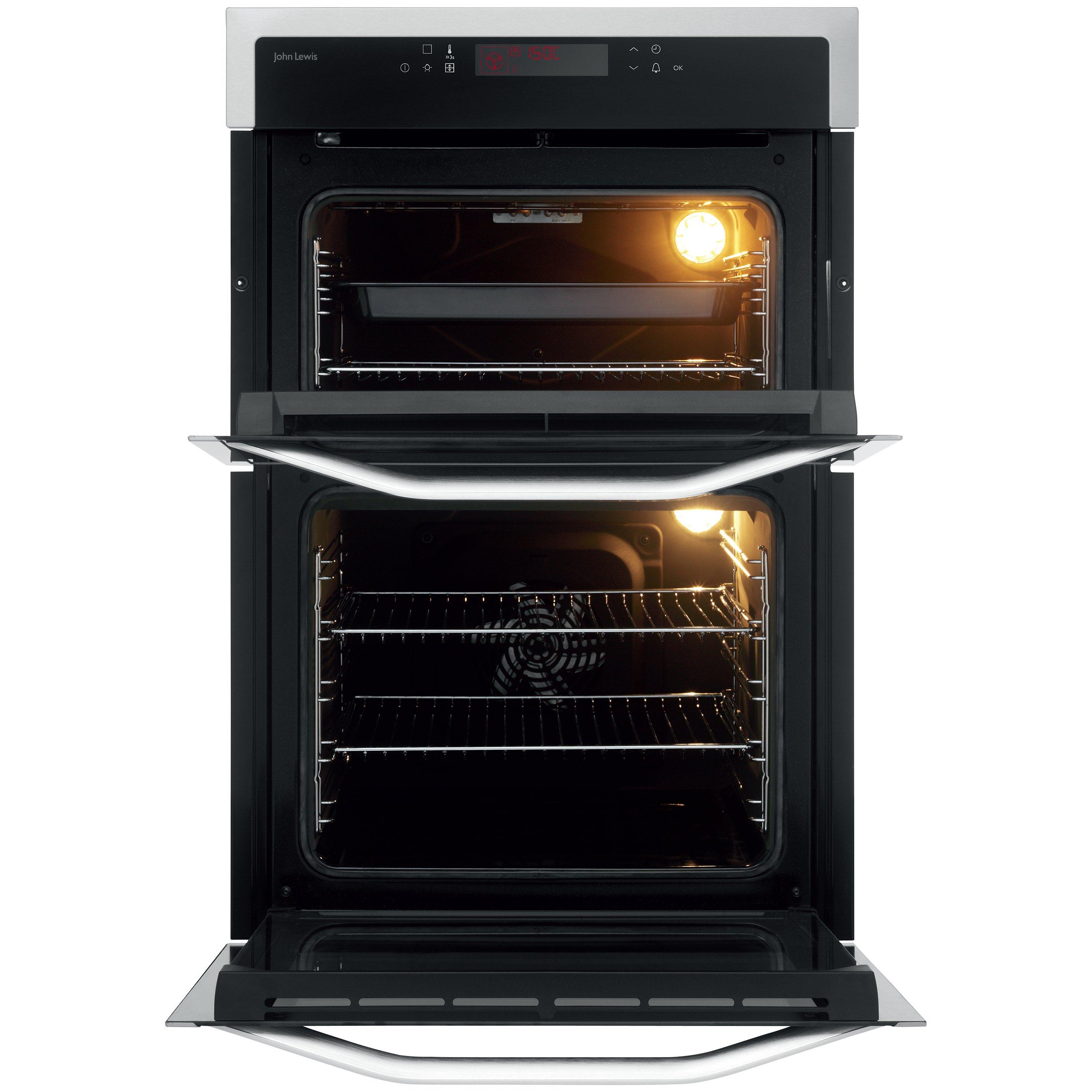 John Lewis Partners JLBIDO914 Double Electric Oven Stainless Steel