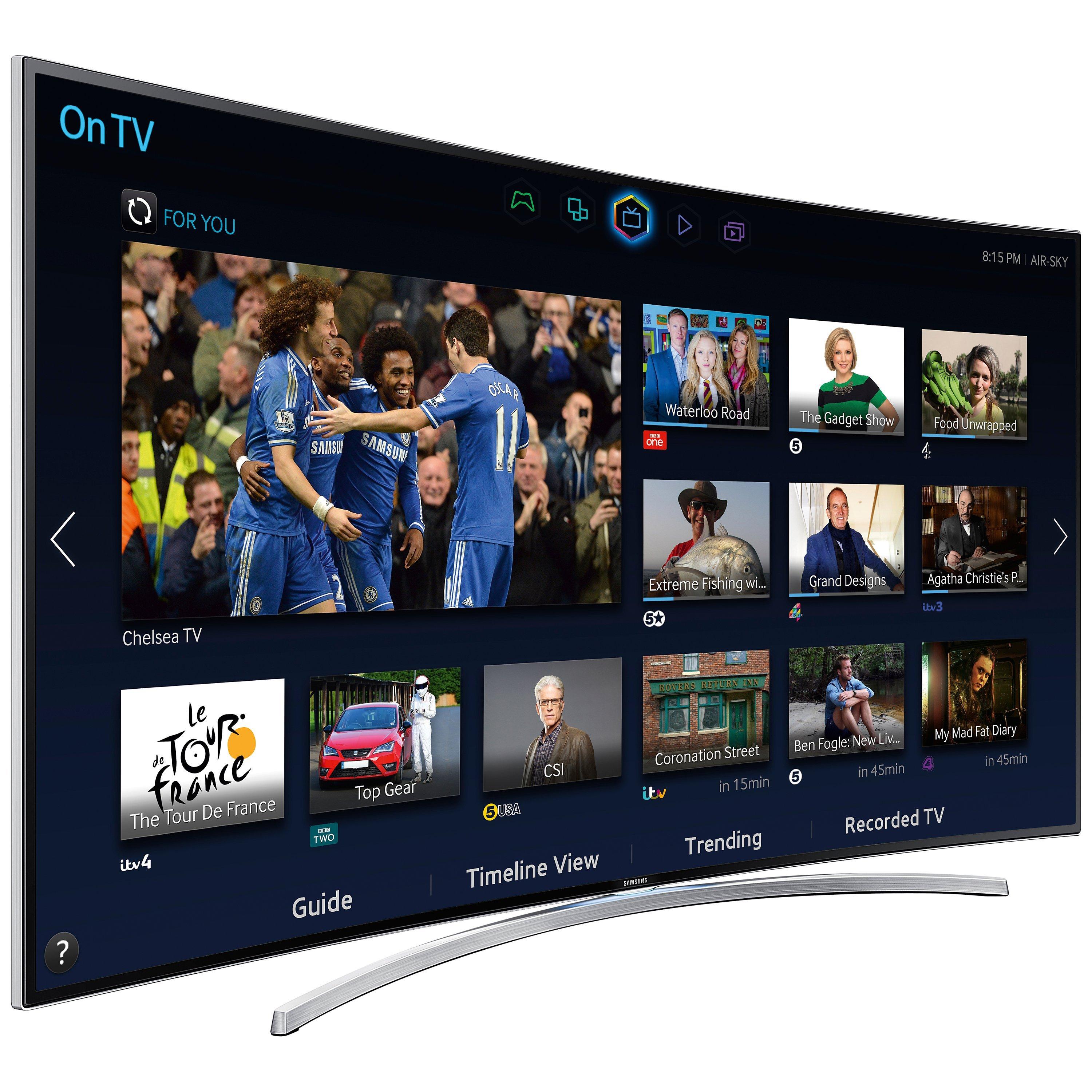Samsung UE48H8000 Curved LED HD 1080p 3D Smart TV, 48" with Freesat/Freeview HD & 2x 3D Glasses
