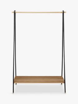 John Lewis Brooklyn Clothes Rail - view 2, Black