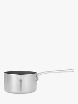 John Lewis 5-Ply Thermacore Ceramic Non-Stick Milk Pan, 14cm, Silver