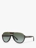 TOM FORD FT0334 Dimitry Vintage Aviator Sunglasses, Black