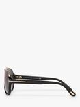 TOM FORD FT0334 Dimitry Vintage Aviator Sunglasses, Black