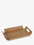 John Lewis Handled Frame Wood Tray, 40cm, Natural