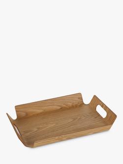 John Lewis Handled Frame Wood Tray, 40cm, Natural - view 2, Natural