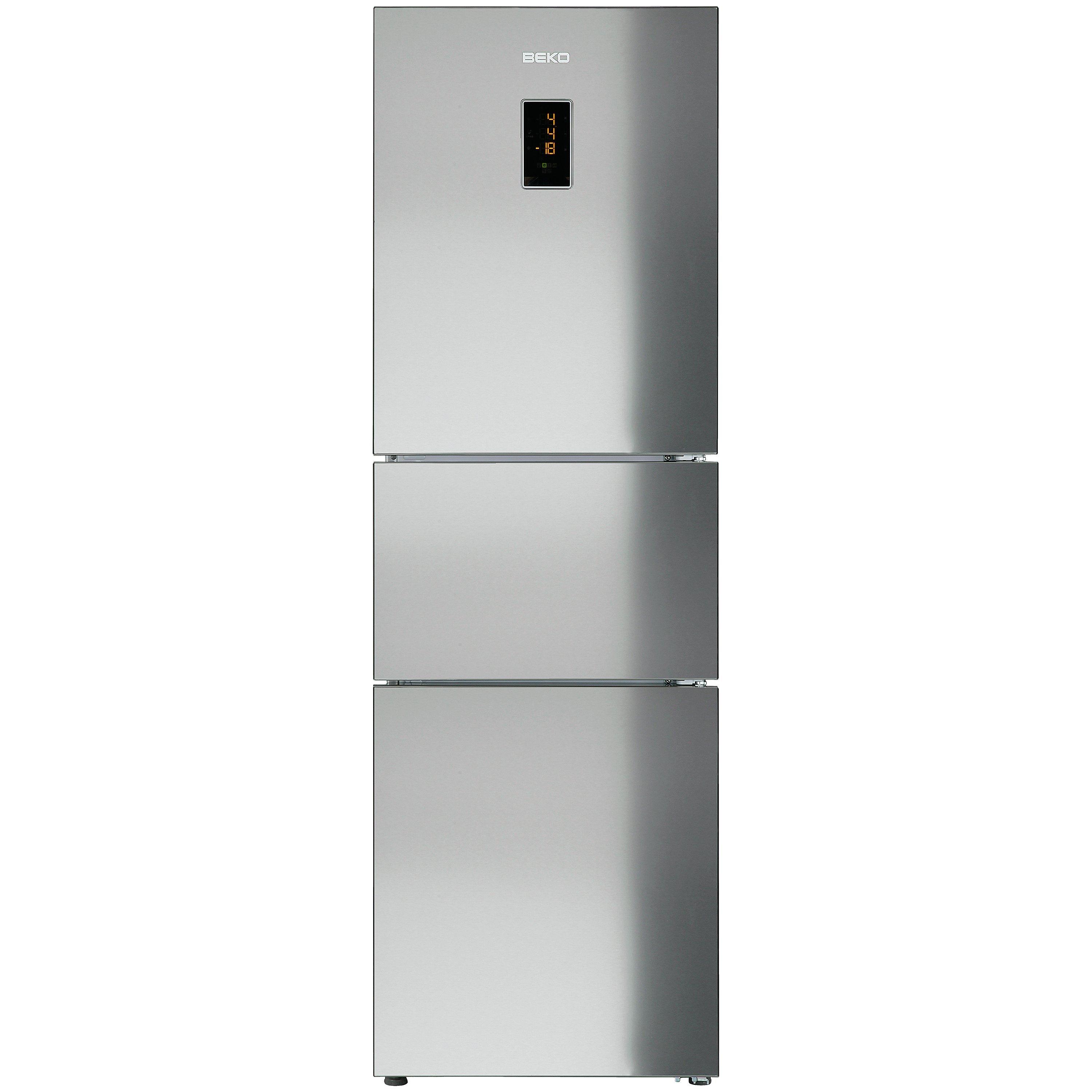 Beko CFF6873GX Fridge Freezer, A+ Energy Rating, 64cm Wide, Stainless Steel