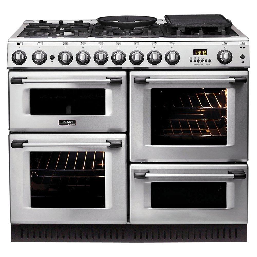 Hotpoint Cannon CH10450GFS Dual Fuel Range Cooker, Stainless Steel