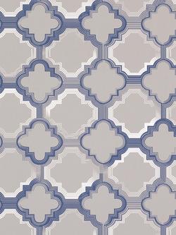 Osborne & Little Quatrefoil Wallpaper, Natural W6599-01