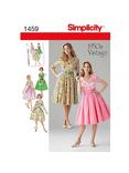 Simplicity 1950s Vintage Dresses Sewing Pattern, 1459