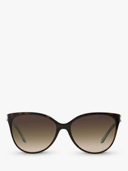 Tiffany & Co TF4089B Cat's Eye Sunglasses - view 2, Havana/Blue