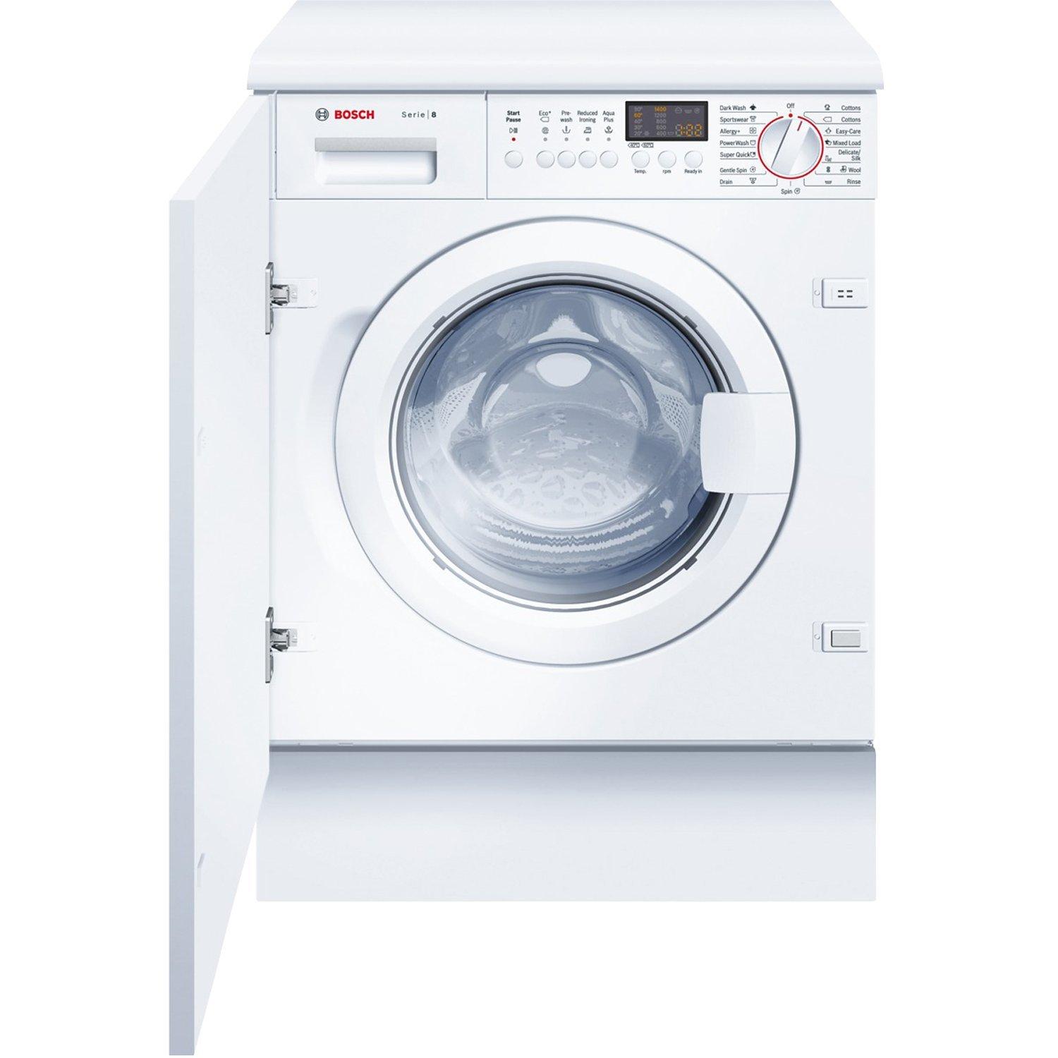 Bosch WIS28441GB Integrated Washing Machine, 7kg Load, A+ Energy Rating, 1400rpm Spin
