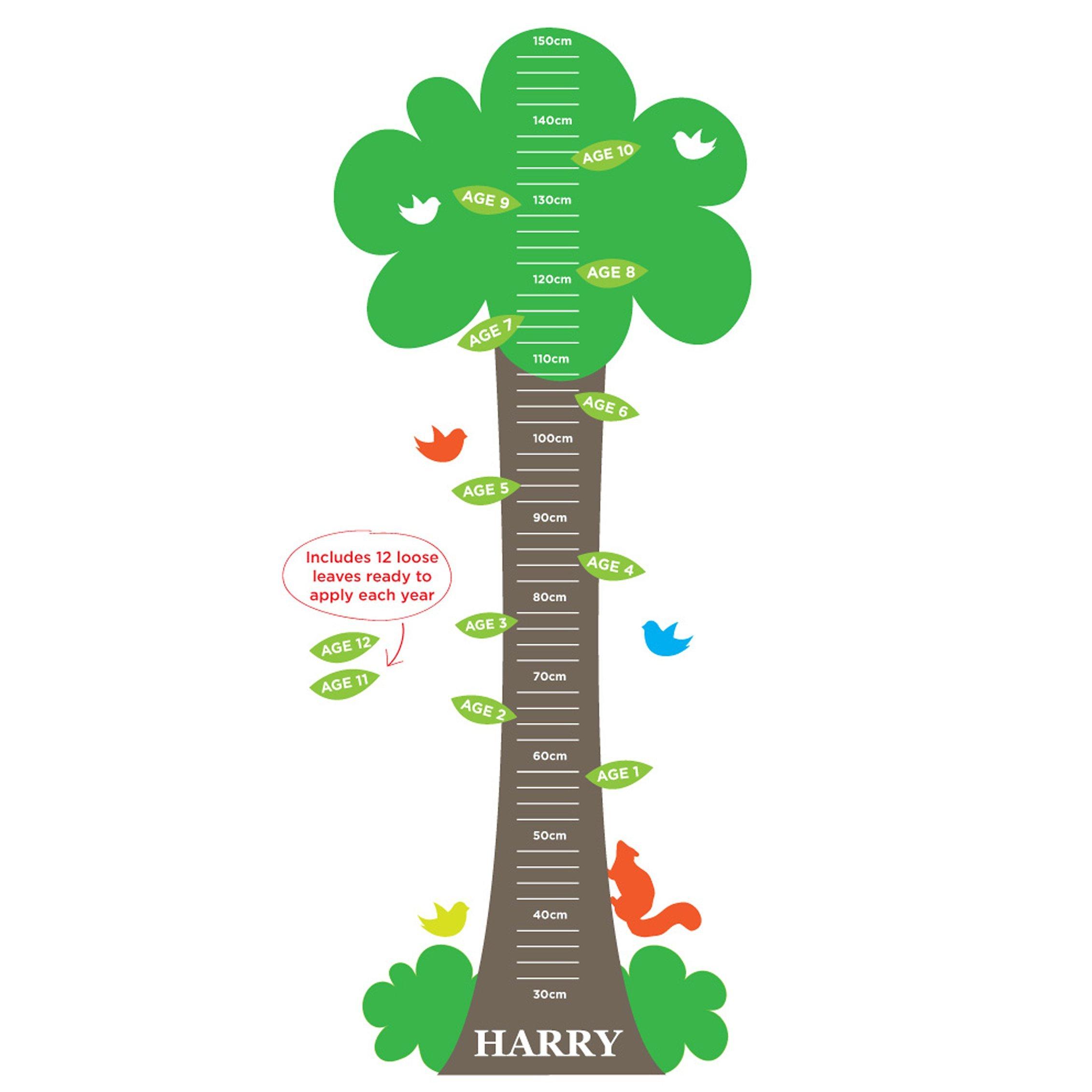 Megan Claire Tree Height Chart Wall Sticker