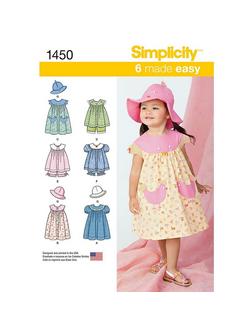 Simplicity Children's Dress Sewing Pattern, 1450, 