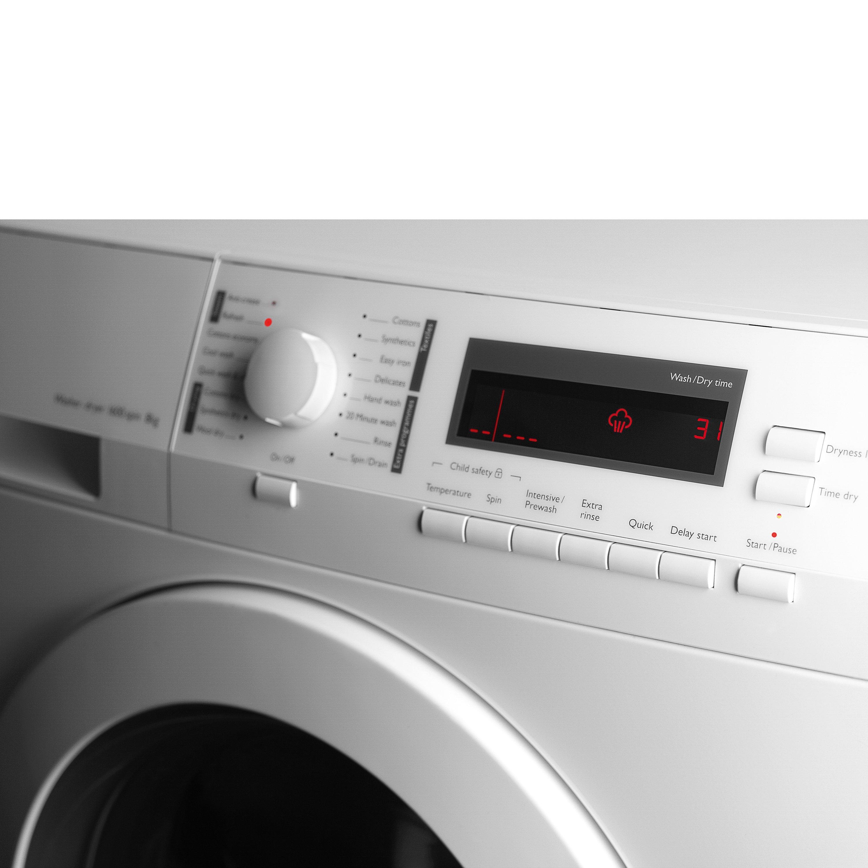 John Lewis Partners JLWD1612 Washer Dryer 8kg Wash 6kg Dry Load A Energy Rating 1600rpm Spin White