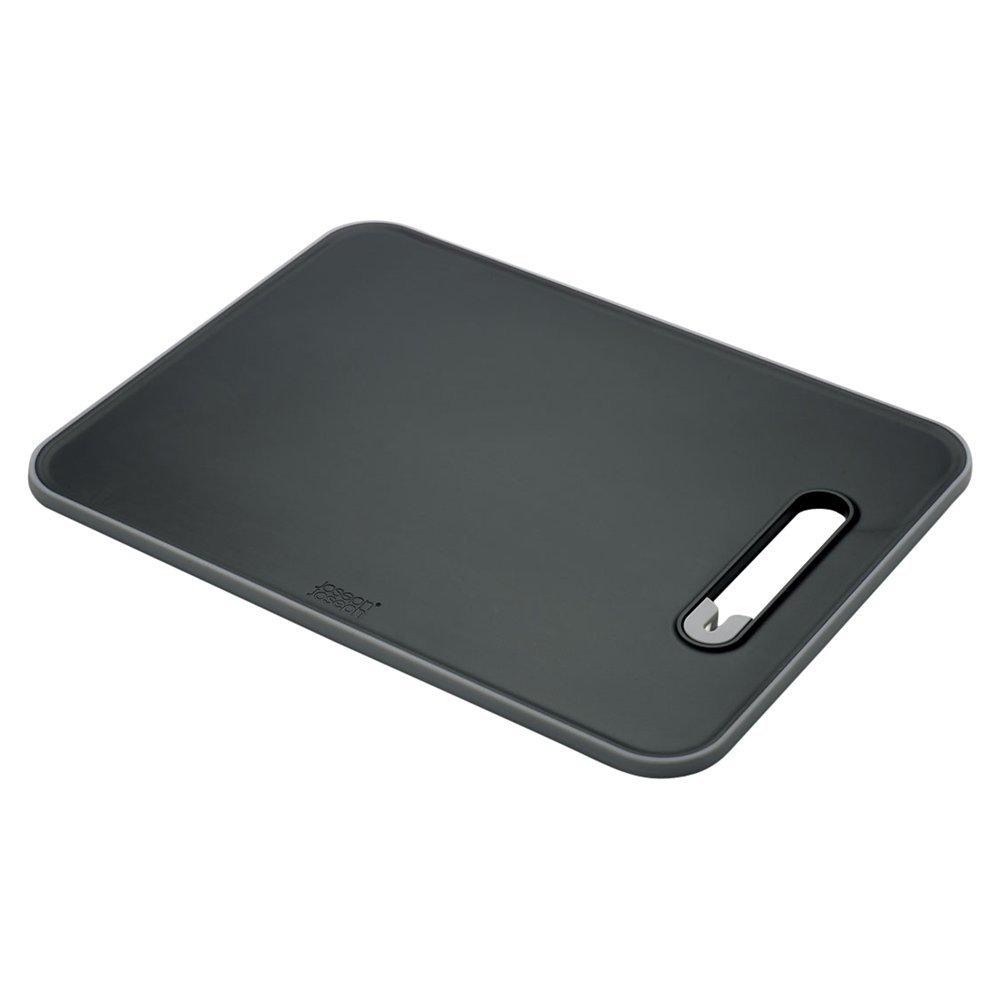 Joseph Joseph Slice and Sharpen Chopping Board, Large, Black