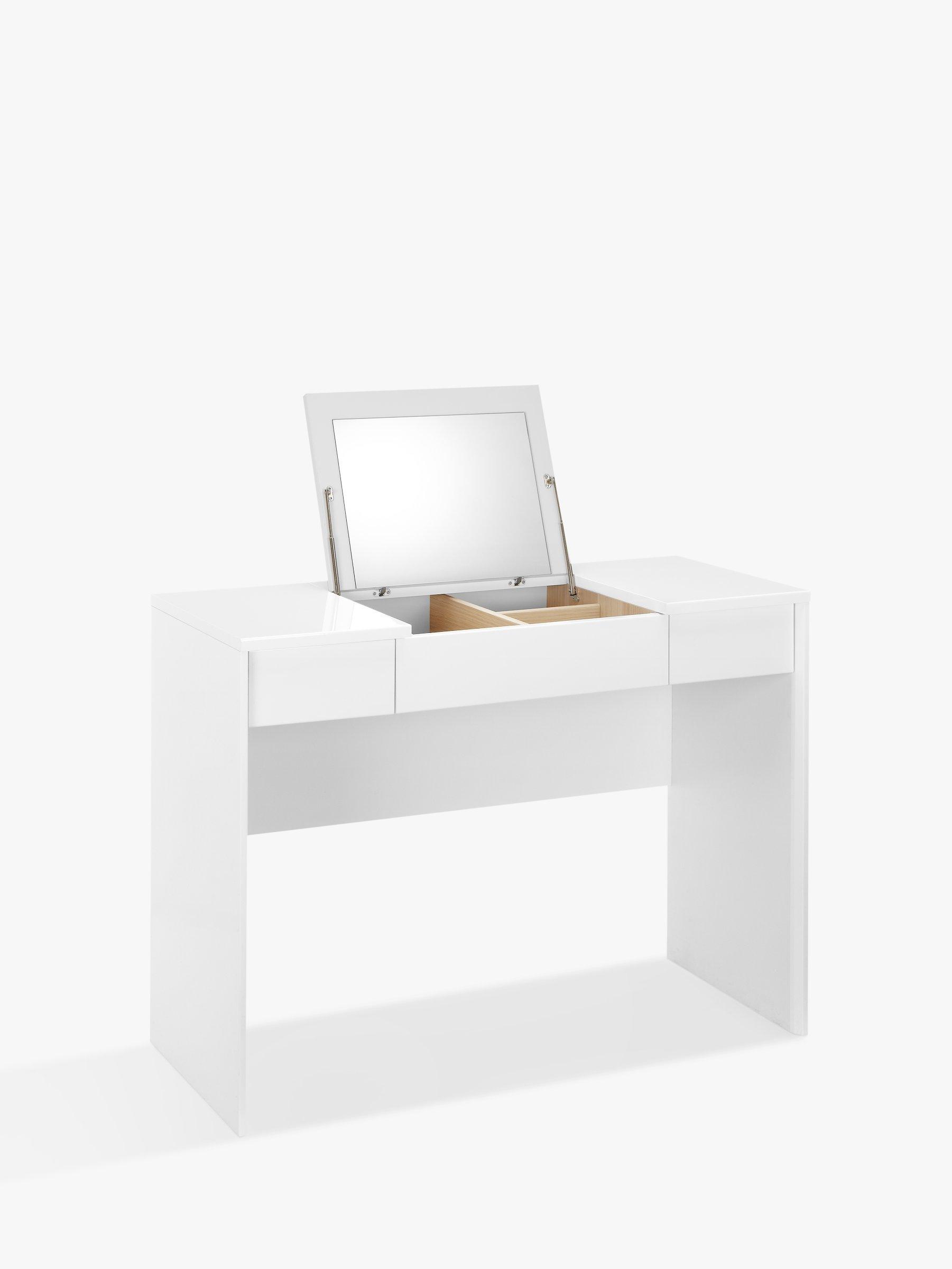John Lewis & Partners Napoli Dressing Table, Gloss White