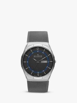 Skagen Men's Aktiv Titanium Mesh Bracelet Strap Watch, Silver/Grey
