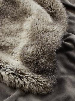 John Lewis Faux Fur Throw - view 2, Mocha