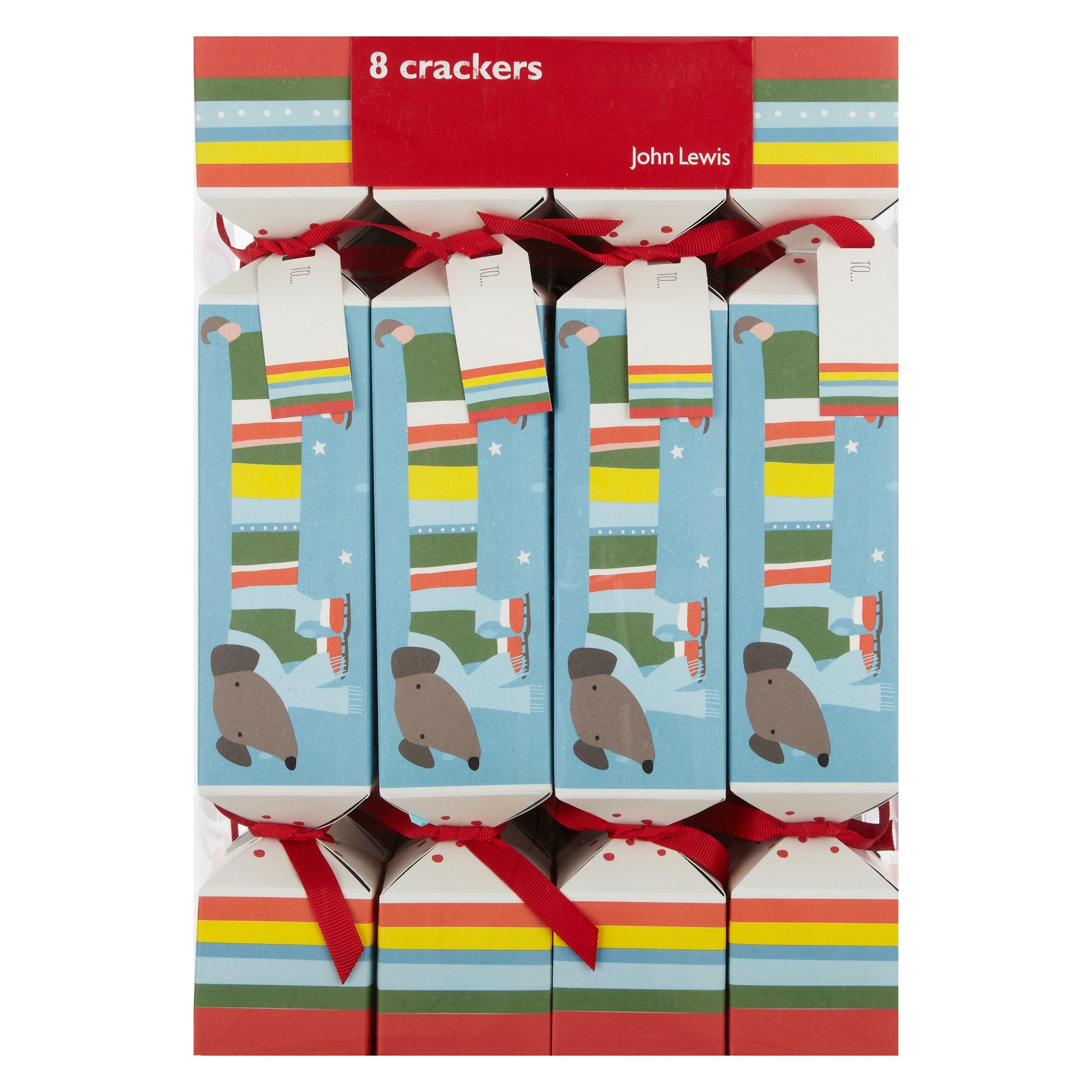 John Lewis Sausage Dog Crackers, Set of 8