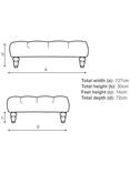 Tetrad Lewis Large Buttoned Top Footstool