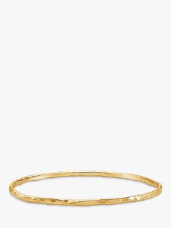 Dower & Hall Hammered Bangle, Yellow Gold, Gold