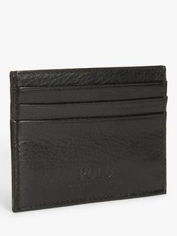 Polo Ralph Lauren Pebble Leather Card Holder - view 2, Black