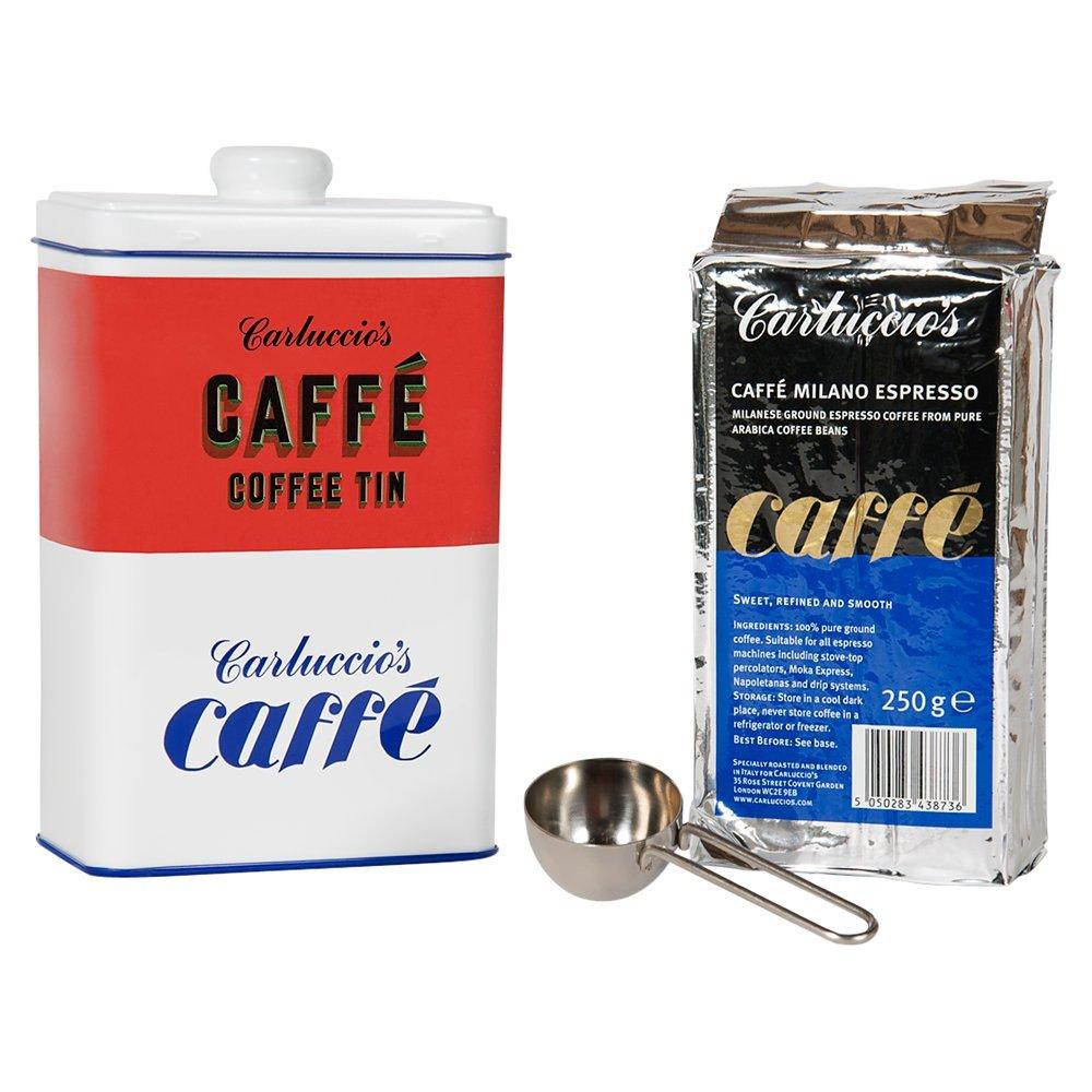Carluccio's Coffee Tin with Scoop and Espresso, 1 x 250g