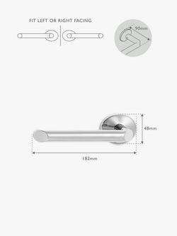 Robert Welch Oblique Bar Toilet Roll Holder - view 2, Silver