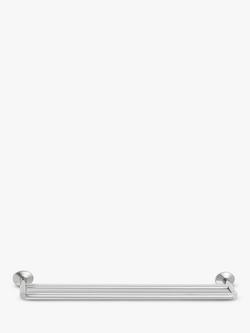 Robert Welch Oblique Double Towel Rail, Silver