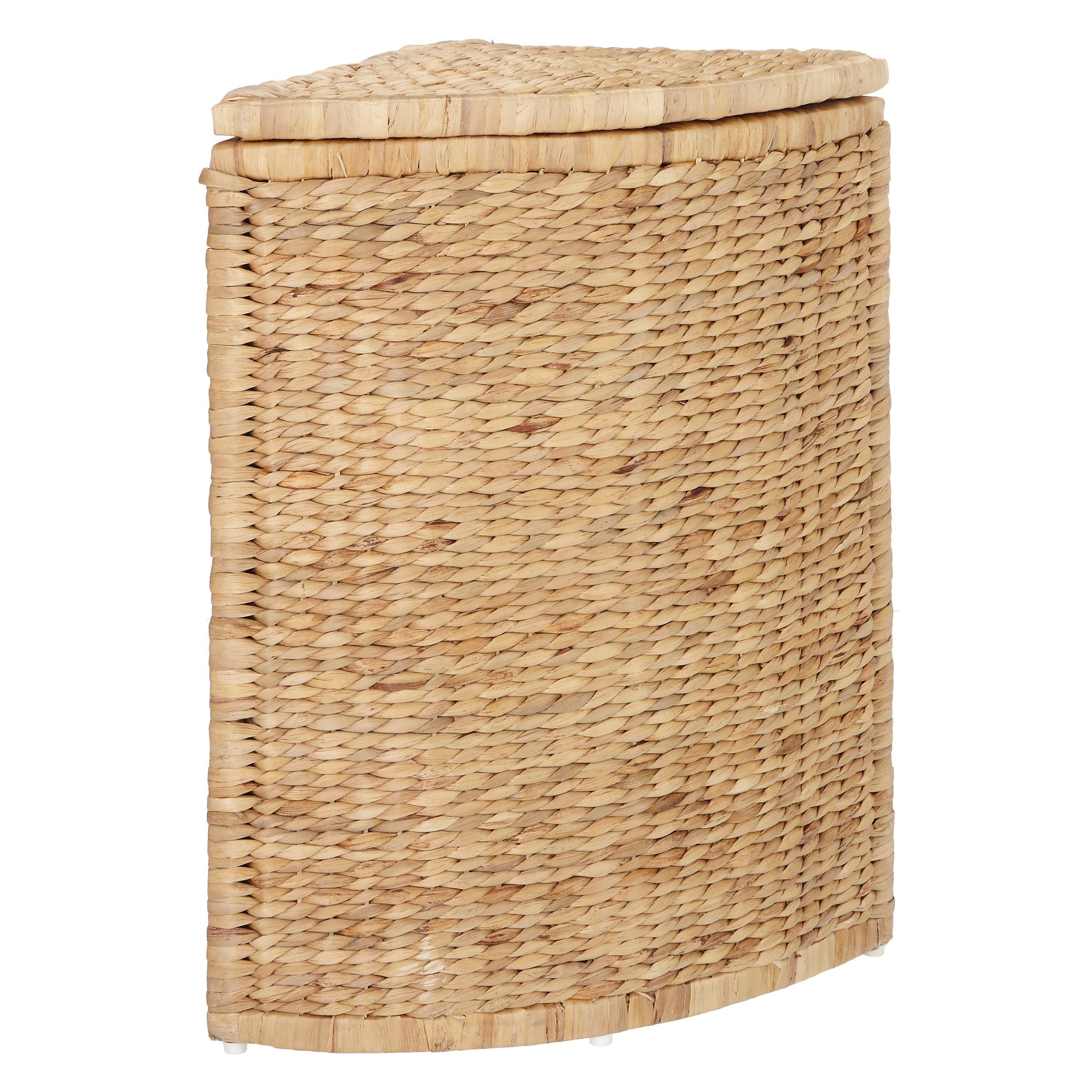 John Lewis & Partners Water Hyacinth Corner Laundry Basket