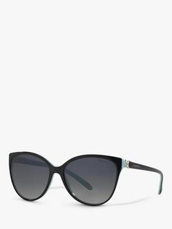 Tiffany & Co TF4089B Cat's Eye Sunglasses, Black/Blue