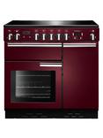Rangemaster Professional + 90 Induction Hob Range Cooker, Cranberry