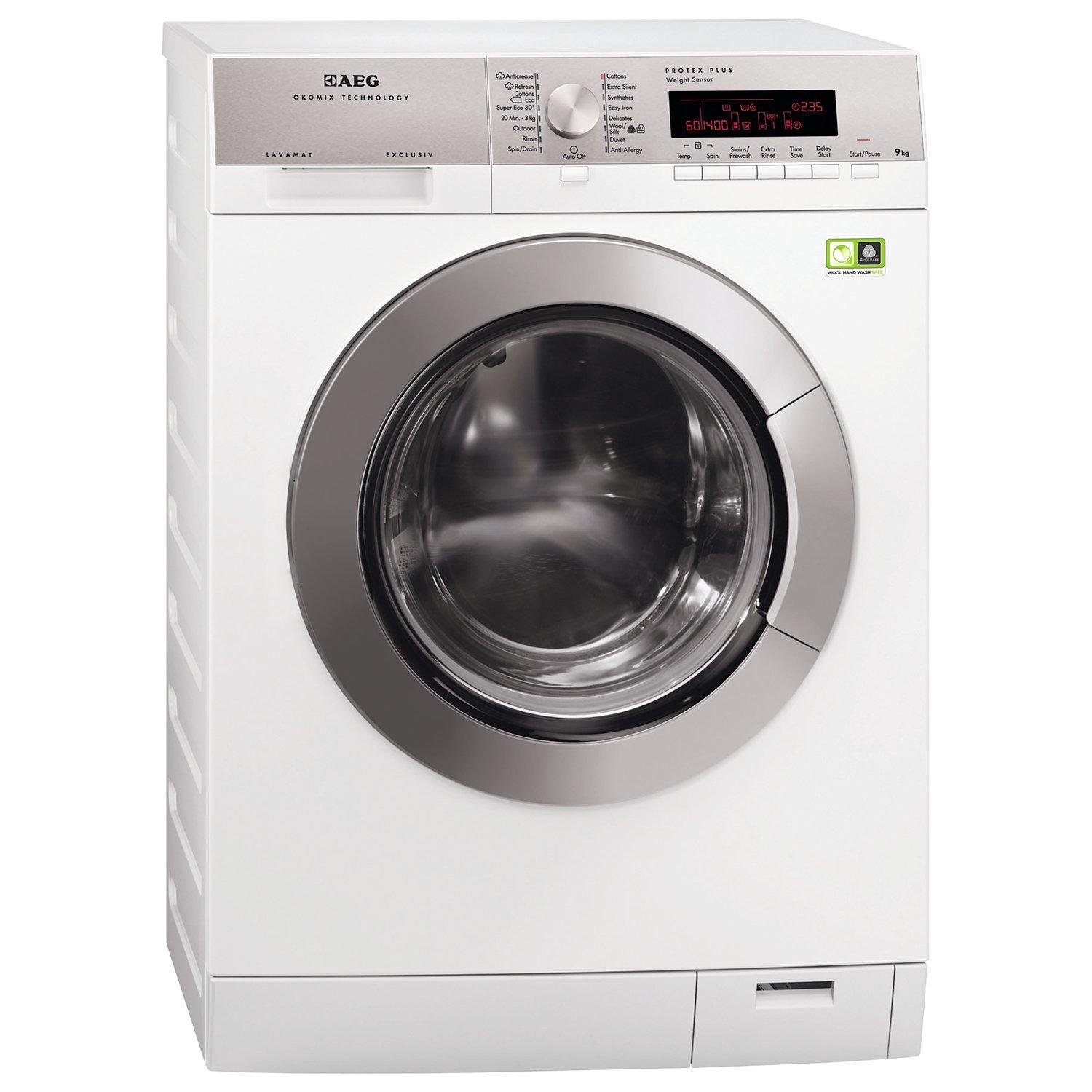 AEG L89499FL ÖKOMix Freestanding Washing Machine, 9kg Load, A+++ Energy Rating, 1400rpm Spin, White
