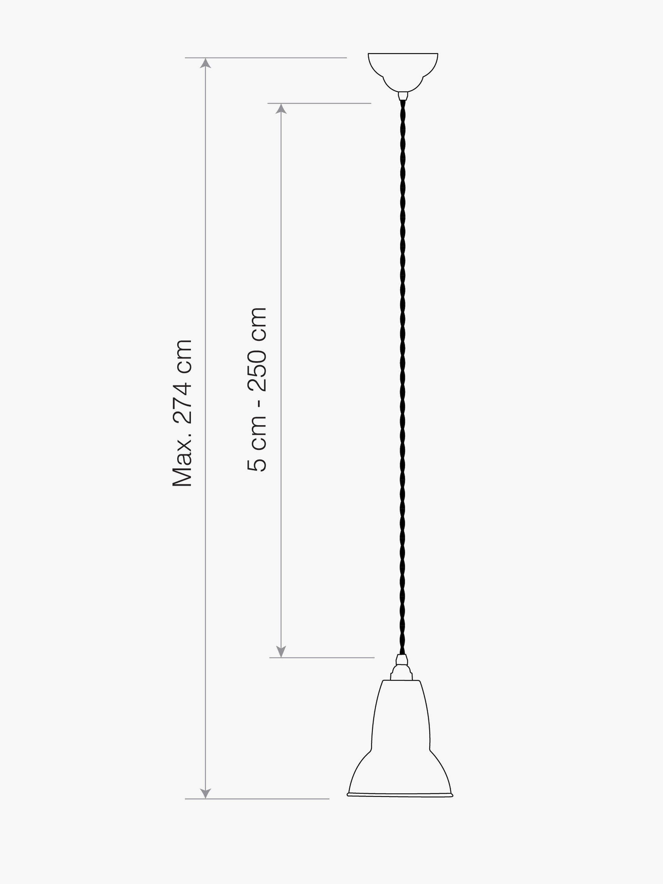 Anglepoise Original 1227 Brass Ceiling Light, Elephant Grey