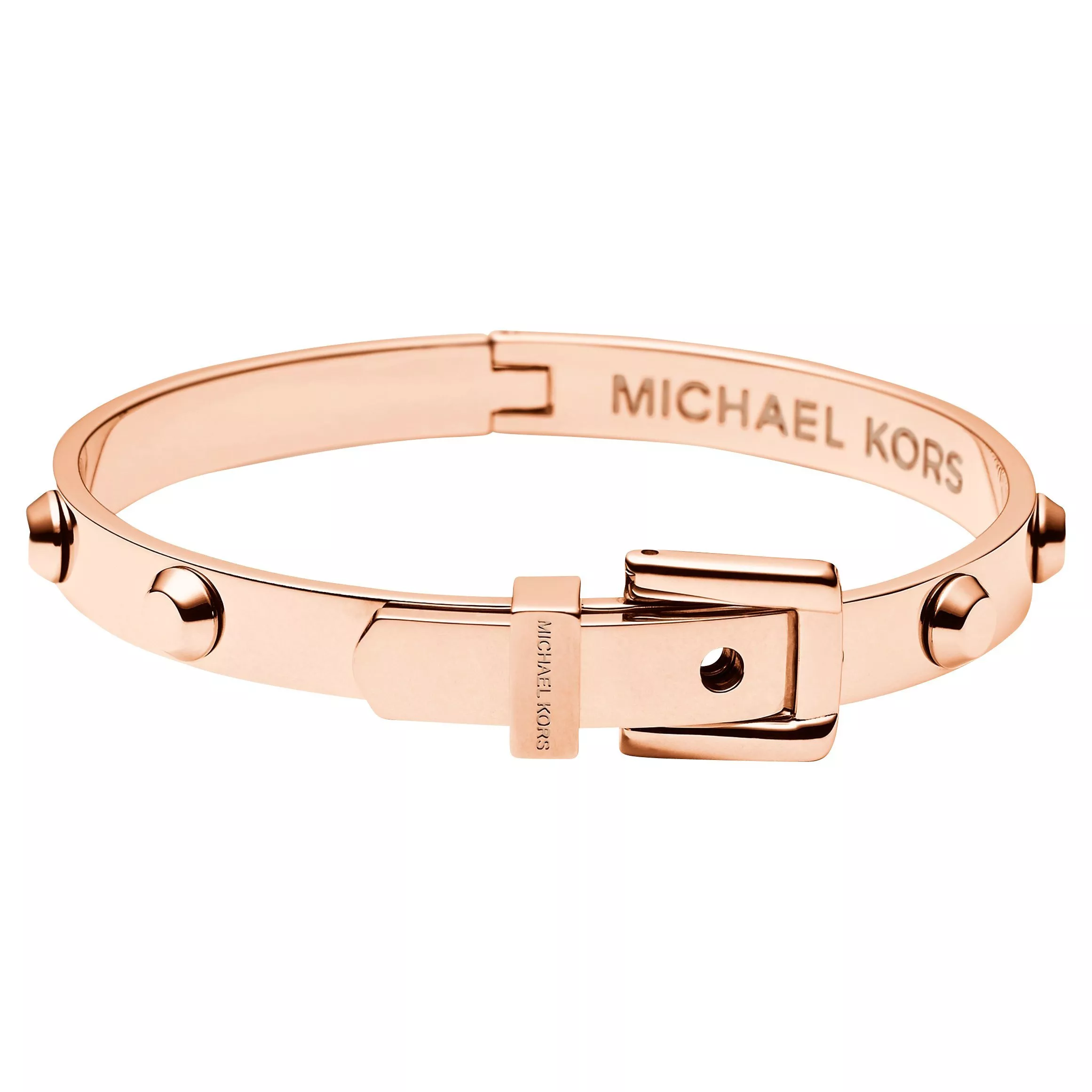 Michael kors rose gold buckle bangle on sale