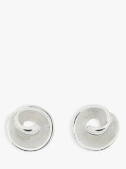 Nina B Swirl Stud Earrings, Silver, Silver