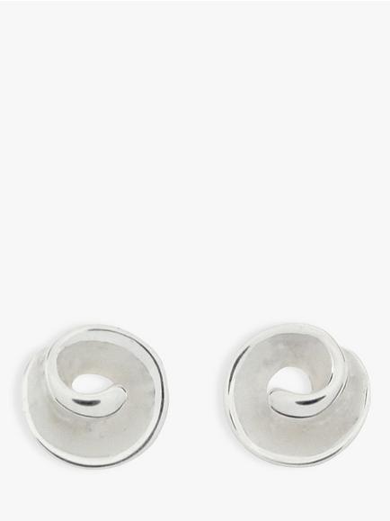 Nina B Swirl Stud Earrings, Silver, Silver