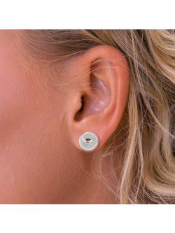 Nina B Swirl Stud Earrings, Silver - view 2, Silver