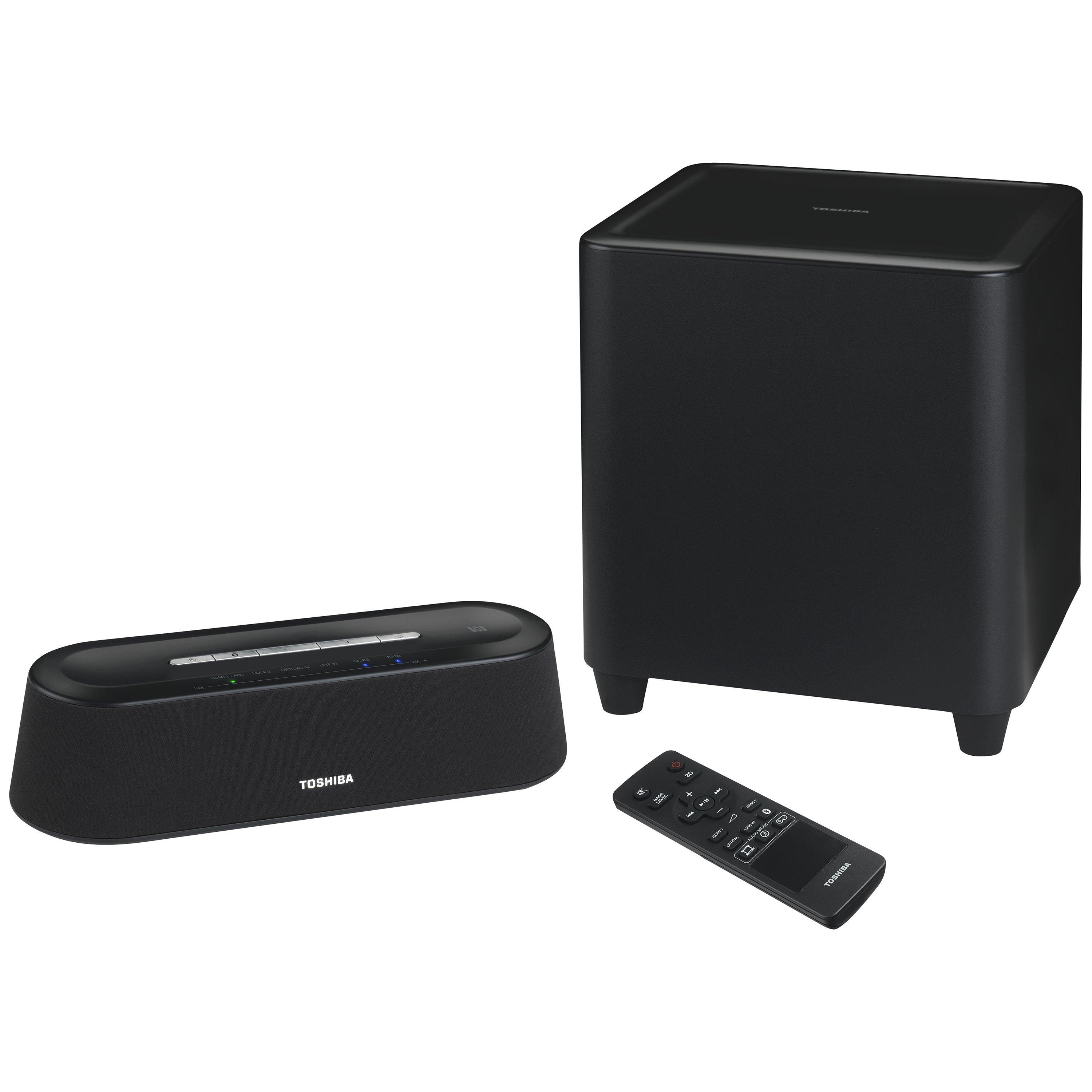 Toshiba Mini 3D Sound Bar II Bluetooth Sound Bar with NFC & Wireless Subwoofer