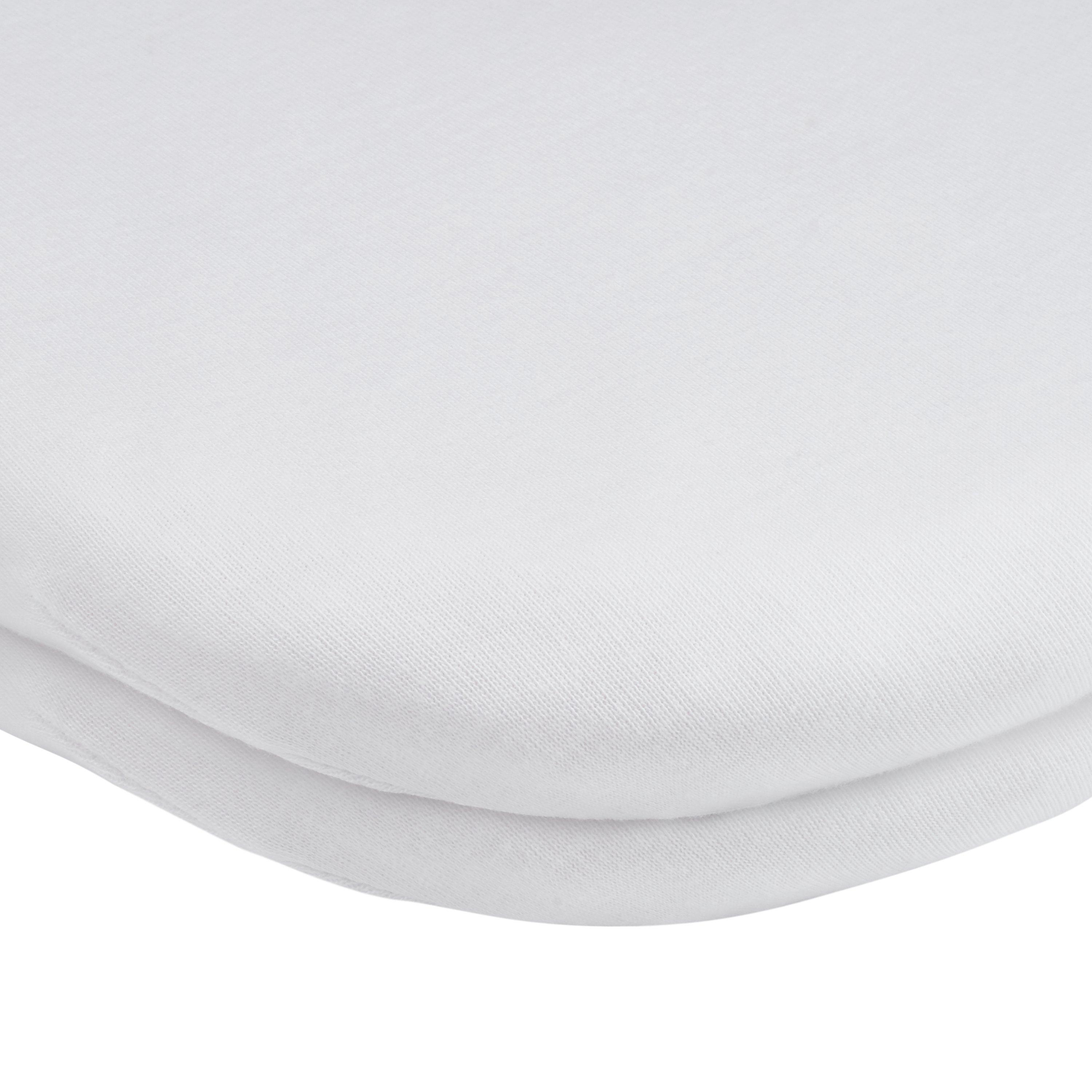 John Lewis & Partners Fitted Round End Sheets For Moses Baskets & Prams, Pack of 2