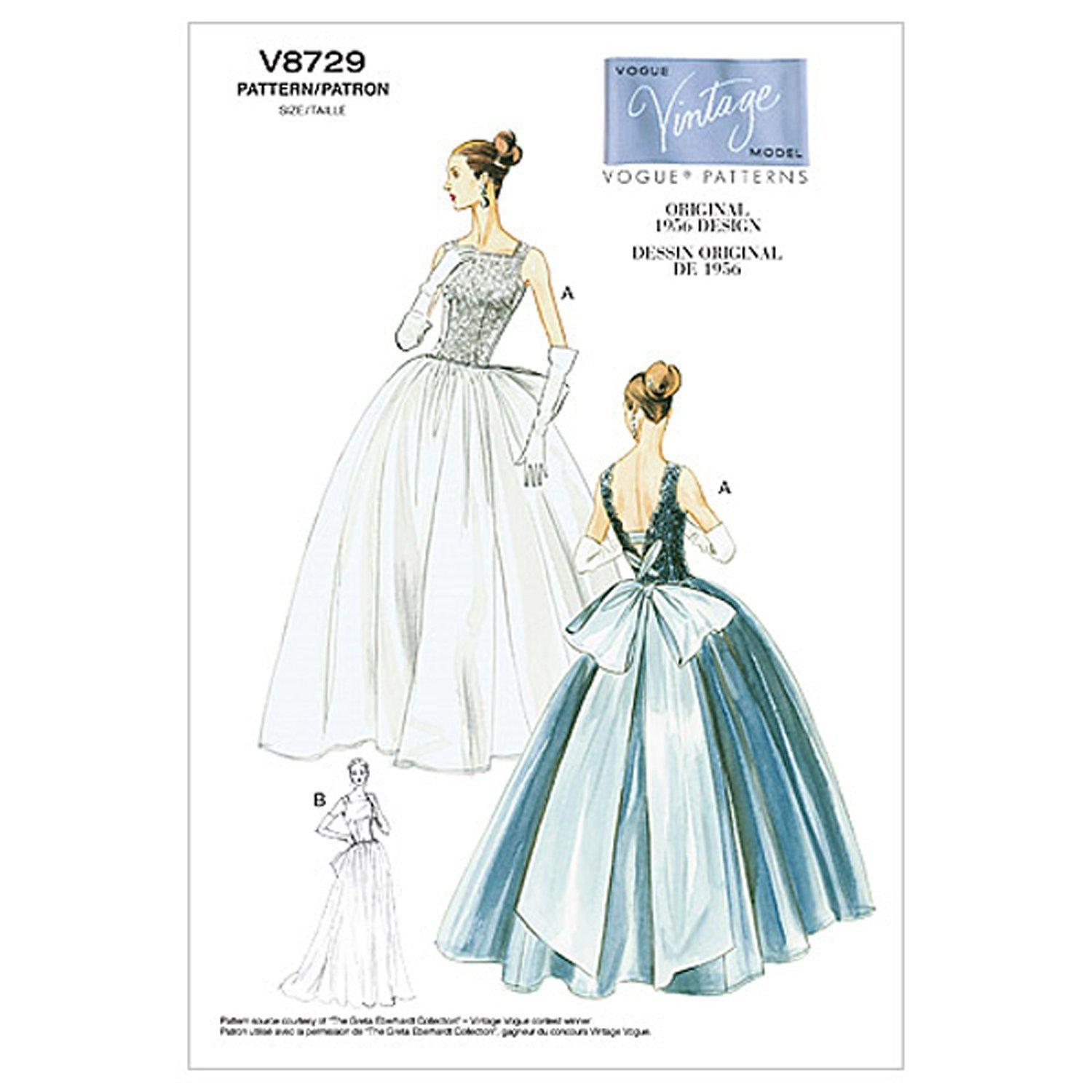 Vogue Vintage Women's Dress Sewing Pattern, 8729