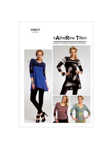 Vogue Katherine Tilton Women's Top and Tunic Sewing Pattern, 8817, 