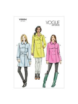 Vogue Women's Coat & Belt Sewing Pattern, 8884, 