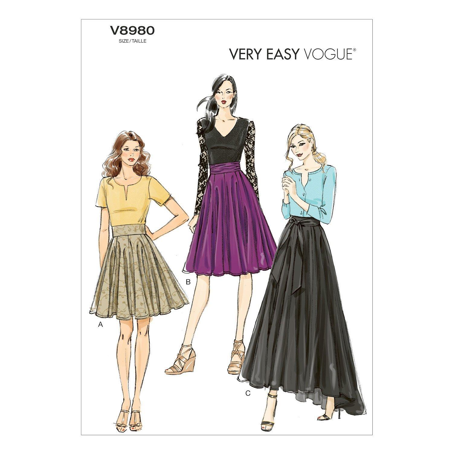 Vogue Women's Skirts Sewing Pattern, 8980