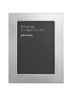 John Lewis Wide Border Photo Frame, Silver Plated, Silver