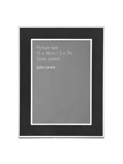 John Lewis Dart Photo Frame, Silver Plated, Silver