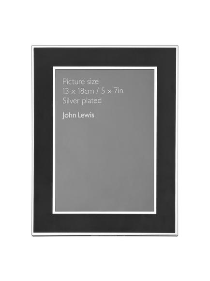 John Lewis Dart Photo Frame, Silver Plated, Silver