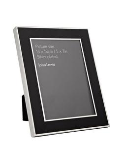 John Lewis Dart Photo Frame, Silver Plated - view 2, Silver